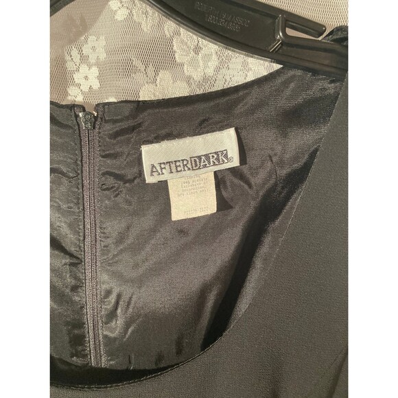 Vintage 90s Prom Dress 1990s Black Y2K Rhinestone Retro Slinky Maxi Size Small - Picture 9 of 9